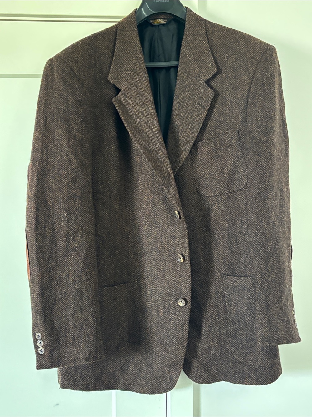 Men's Brown Herringbone Wool Sport Coat